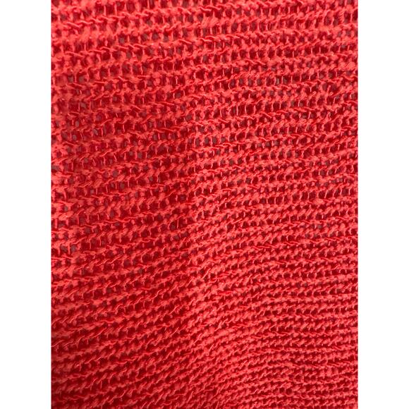 Eileen Fisher Open Weave Top, Sweater, XL, Coral - Picture 3 of 5